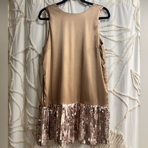 Selling gold partial sequin dress